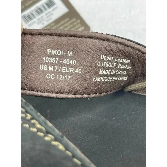 OluKai Pikoi sandal Men size 7 New Leather flip flops black - Picture 4 of 8